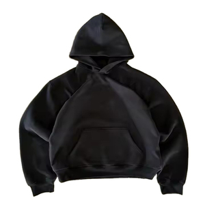 Custom Blank Sweatshirt and <b>Sweatpants</b> 100% Cotton French Terry Hoodie Men's <b>Oversized</b> Boxy Fit Hoodies - Product Image 3