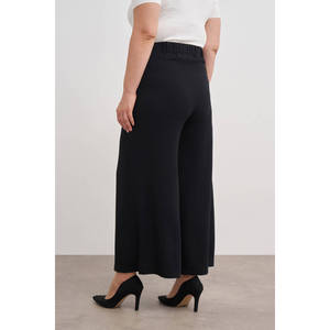 Black Comfortable Wide Leg Trousers <b>Skirt</b> - Product Image 4