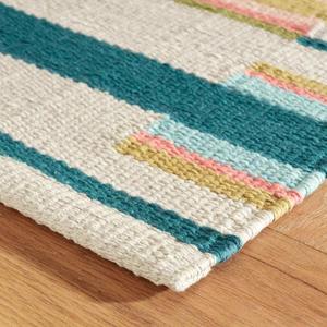 Luxury Modern Striped Cotton Flat Weave <b>Rugs</b> Hand Woven Indoor & <b>Outdoor</b> Economical Area <b>Rugs</b> & Sets Great Value By ITHL - Product Image 2