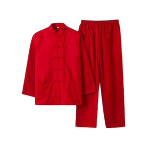 ชุดกังฟูชุดศิลปะดั้งเดิมสีแดงตามสั่ง - Product Image 1