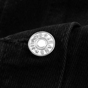 Chaqueta vaquera de perlas para mujer de alta calidad, abrigo vaquero recortado con diamantes de imitación, prendas de vestir de algodón de Color sólido para primavera y otoño, Chaquetas vaqueras - Product Image 6