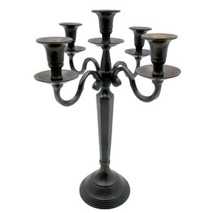 Bougeoir décoratif en métal de noël support de bougie de couleur noire mate pour le décor de mariage et de salon fait à la main en vrac - Product Image 6