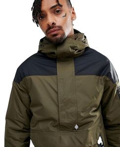 Pullover <b>Jacket</b> Hooded Insulated in <b>Green</b> Black Windbreaker Dustproof Ultralight Contrasting Colors Sportswear Season <b>Jackets</b> - Product Image 5