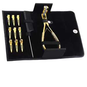 Kit de Pinzas para Extensiones de Cabello de Acero Inoxidable de Alta Calidad, Impermeables, Perfectas para Extensiones de Cabello con Cinta Adhesiva, Pinzas de Sección, Peine de Cola, Venta al por Mayor - Product Image 1