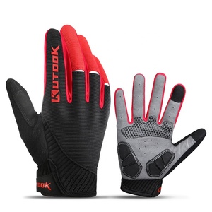 Nueva marca personalizada deportes carreras GEL dedo completo Fitness cuero ciclismo bicicleta guantes de bicicleta - Product Image 6