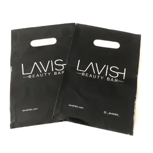 Sacs à provisions de luxe sacs en plastique personnalisés avec logo sacs de t-shirts recyclables poignée découpée promotion commerciale d'épicerie - Product Image 1