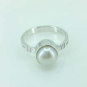 925 Sterling Silver Freshwater Pearl Handmade <b>Ring</b> <b>Boho</b> June Birthstone Jewelry Perfect Gift for Her Birthday or Anniversary - Product Image 4