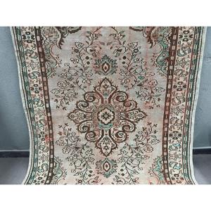 5.7x8.6 ft Rug, Turkish Vintage Large Rug, <b>Brown</b> <b>Wool</b> Rug - Product Image 2