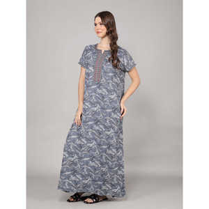 Pyjama d'été Alpine Bridal brodé en tissu, avec poche latérale, encolure personnalisable, fermeture à cordon, offre ODM, 3 pièces - Product Image 5