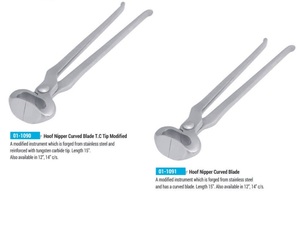 Pinzas para pezuñas, herramientas de herrador de hoja curva, instrumentos veterinarios de acero de alto carbono de 14 ", Pakistán Sialkot Mahersi - Product Image 1