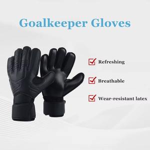 Gants de gardien de but personnalisables unisexe équipement de football en PU avec logo personnalisé, antidérapant, respirant et réglable pour la protection des doigts - Product Image 4