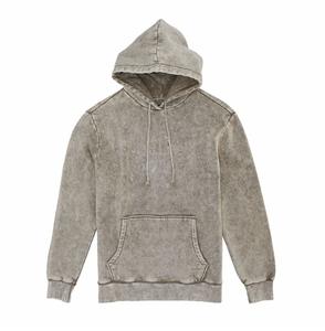 New Deal <b>Trendy</b> Vintage Custom French Terry <b>Hoodie</b> Heavyweight Acid Washed Grey Embroidery Wash <b>Hoodie</b> for Men - Product Image 6