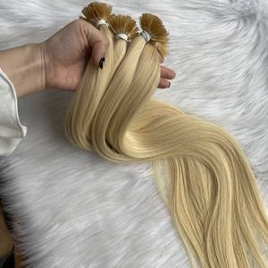 Longue 100% Vierge Vietnamienne Extensions De Cheveux Humains Toutes Les Cuticules Alignées V-Tip Kératine Étiré 30 Pouces Blonde Droite Couleur - Product Image 6