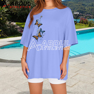 Camiseta de Algodón Extra Grande para Mujer, Corte Holgado, Informal, Top de Verano, Moderna, para Uso Diario - Product Image 3