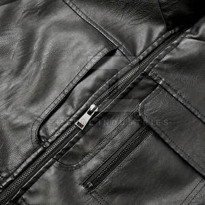 Chaleco de cuero de invierno personalizado para hombre-Ropa exterior transpirable duradera Estilo informal de alta calidad con colores y logotipo personalizados - Product Image 4