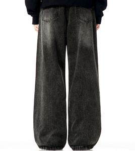 Pantalones vaqueros holgados lavados personalizados OEM para hombre, ropa de calle informal, pantalones vaqueros holgados de gran tamaño para hombre de alta calidad, pantalones vaqueros sueltos - Product Image 3