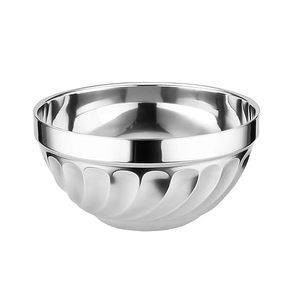 High Quality Modern Oval Hammered <b>Stainless</b> <b>Steel</b> Disposable Serving <b>Bowl</b> for Party Use - Product Image 3
