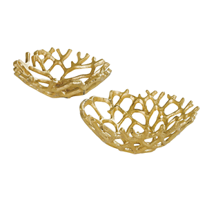 Bol en métal émaillé bols de service tendance récipient rond régulier bol en aluminium de couleur or pour servir - Product Image 2