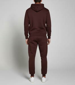 Ensemble sweat à capuche et pantalon solides personnalisés | Survêtement 100% coton respirant antibactérien personnalisé | Matériau lourd - Product Image 2