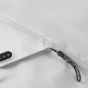 แจ็กเก็ตกันลมน้ำหนักเบาสำหรับผู้ชาย, เสื้อโค้ทกันหนาวมีฮู้ดคอปกมีโลโก้ด้านหน้า - Product Image 5