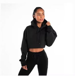 Sweat à capuche élégant et surdimensionné pour femmes Streetwear élégant OEM impression personnalisée de l'usine saison d'hiver à capuche col avant - Product Image 1