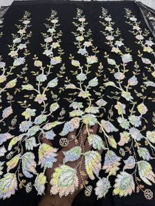 Tissu en filet importé de qualité supérieure avec perles de travail manuel pour les saris de mariée Lehengas et les robes de soirée disponibles dans des couleurs élégantes - Product Image 2