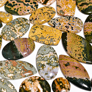 Venta al por mayor de piedras preciosas de jaspe natural del océano hermoso cabujón suelto en tamaños de forma mixta para hacer - Product Image 4