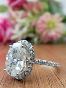 Solid 10K Yellow Gold Fine Jewelry 2.5 CT White Moissanite Round Diamond Engagement Wedding Ring Stylish 925 Silver Set Gift - Product Image 5