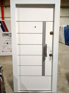 Puerta Comercial Exterior Moderna Manual de PVC/Acero-Madera, con Acabado Ignífugo, 1.1mm de Grosor, 2 Años de Garantía, para Almacén - Product Image 2