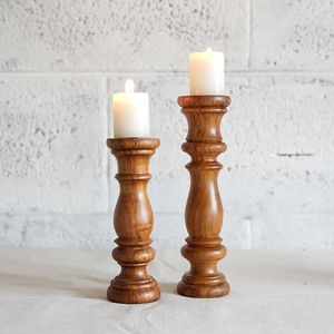Bougeoir en bois minimaliste pour la décoration intérieure moderne Édition de Noël écologique Finition en bois naturel Design sophistiqué - Product Image 3