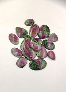 Natural zoisita rubí cabujón suelto piedras preciosas corte ovalado tamaño libre para colgantes de bricolaje - Product Image 6