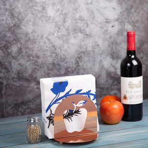 Servilleteros de metal de primera clase para restaurantes caseros, hoteles y fiestas con 4 Patas esféricas y base lisa - Product Image 2