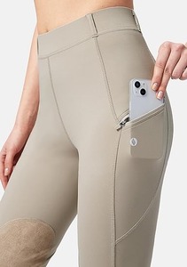 Vêtements équestres personnalisés Culottes équestres haut de gamme pour femmes avec pantalon de compression zippé Jodhpur et culottes - Product Image 5