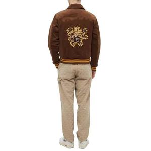 Luxury Custom <b>Men's</b> Varsity <b>Jacket</b> <b>Corduroy</b> Letterman Embroidery Collared with Chenille Patches Plus Size Thin Thickness - Product Image 5