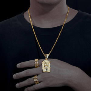 Argent Sterling 925 Moissanite Diamant Glacé Jésus Visage Pendentif Nouveau Design Bijoux Chrétiens avec Pendentifs Charmes - Product Image 5