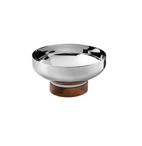 Cuenco de chocolate de metal redondo pulido con toque elegante para decoración de bodas y presentación dulce lujosa - Product Image 1