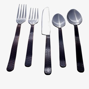 Juego de cubiertos de acero inoxidable plateado de estilo moderno de gran calidad disponible al precio más bajo para la cena de Boda del banquete del hotel - Product Image 5
