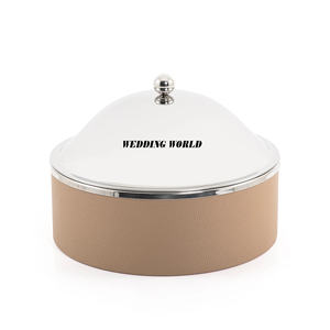 Casserole de marque en cuir et métal la plus vendue Chauffe-plat décoratif en métal de taille personnalisée - Product Image 2