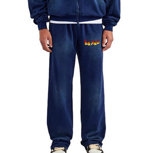 Pantalon de jogging ample pour homme en toile personnalisée, écologique, respirant, printemps, été, automne, hiver, devant plat, cordon de serrage - Product Image 1