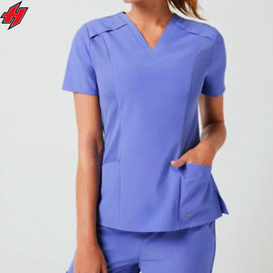 ชุดเครื่องแบบสครับชุดเครื่องแบบพยาบาลโรงพยาบาลแขนสั้นระบายอากาศได้ชุดเครื่องแบบพยาบาล - Product Image 4