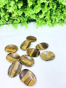 Haute qualité jaune oeil de tigre Agate élégante pierre d'inquiétude cristal de roche pierre de pouce pour la guérison énergie polie pierre précieuse fée - Product Image 2