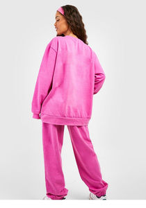 Conjunto Deportivo Corto con Capucha 100% Algodón para Mujer, Sudadera con Capucha y Pantalones Deportivos, Transpirable, Estampado, para Adultos, para Invierno - Product Image 3