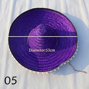 Sombrero mexicano tradicional Sombrero de paja duradero elegante bordado fácil tela herencia cultural fiesta celebración debe tener - Product Image 6