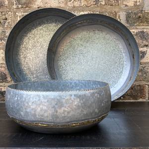 Cuenco de Metal galvanizado envejecido rústico de alta calidad, maceta Floral para el jardín del hogar, cubos de hielo, decoración de tinas de bebidas - Product Image 3