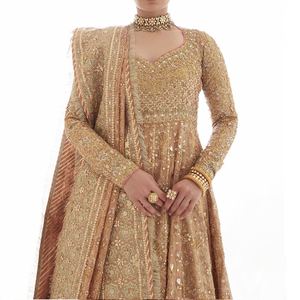 Impresionante vestido de novia con bordado de encaje de manga larga elegante vestido de baile para la ceremonia de la novia y el día de la recepción - Product Image 3