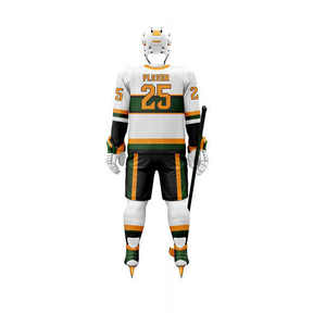 Dernier design, haute qualité, nouvelle arrivée, écologique, séchage rapide, respirant, ensembles d'uniformes de hockey sur glace, nom d'équipe personnalisé, 100% polyester - Product Image 2