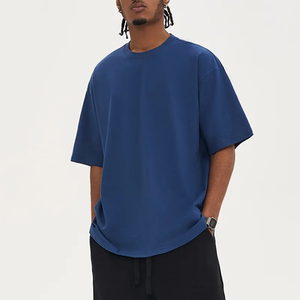 2024 mencustom เสื้อยืดผู้ชายไซส์ใหญ่พิเศษผ้าฝ้ายพิมพ์โลโก้100% เสื้อผ้าแนวสตรีทถักเปิดไหล่ตก - Product Image 5