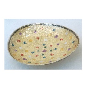 Tazón para Servir Dátiles con Diseño de Chocolate, Artículo Decorativo para Mesa, Estilo Tradicional, Tazón para Servir Fruta de Metal Pulido Brillante - Product Image 1