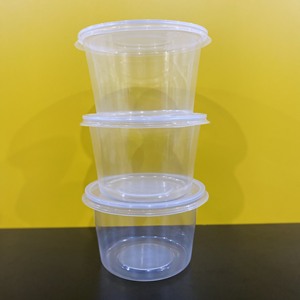 Promoción de Navidad Contenedor de comida de plástico PP de 700ml Caja de forma redonda Contenedores de comida desechables transparentes para llevar con tapa Apto para microondas - Product Image 5