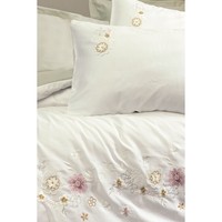 Juego de Funda Nórdica Doble de Satén Bordado en 3D de Algodón Ecológico de Lujo Jenika Mint, Floral, 4 Piezas, Ropa de Cama para el Hogar, King/Twin
